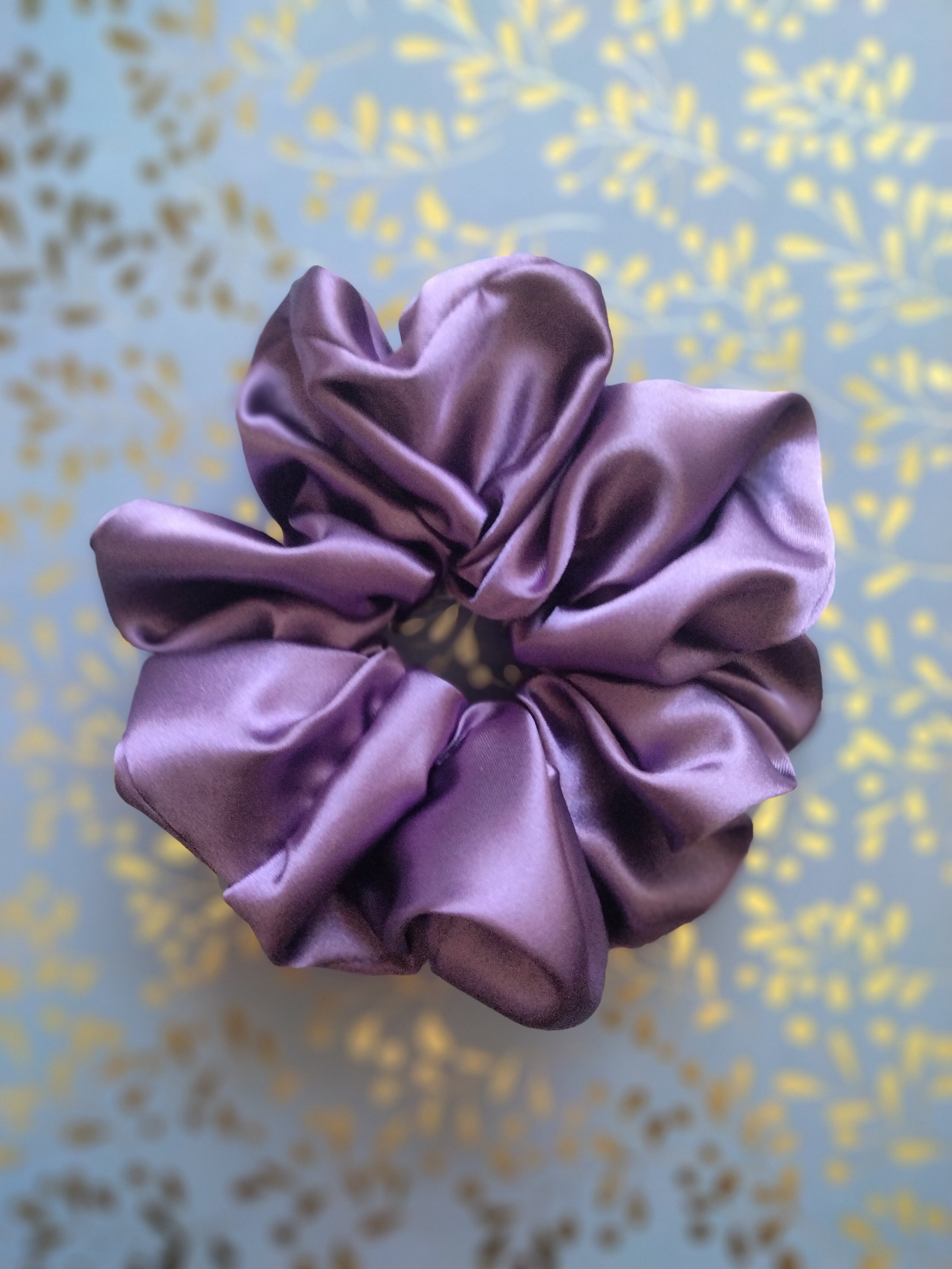 Scrunchie satin purple
