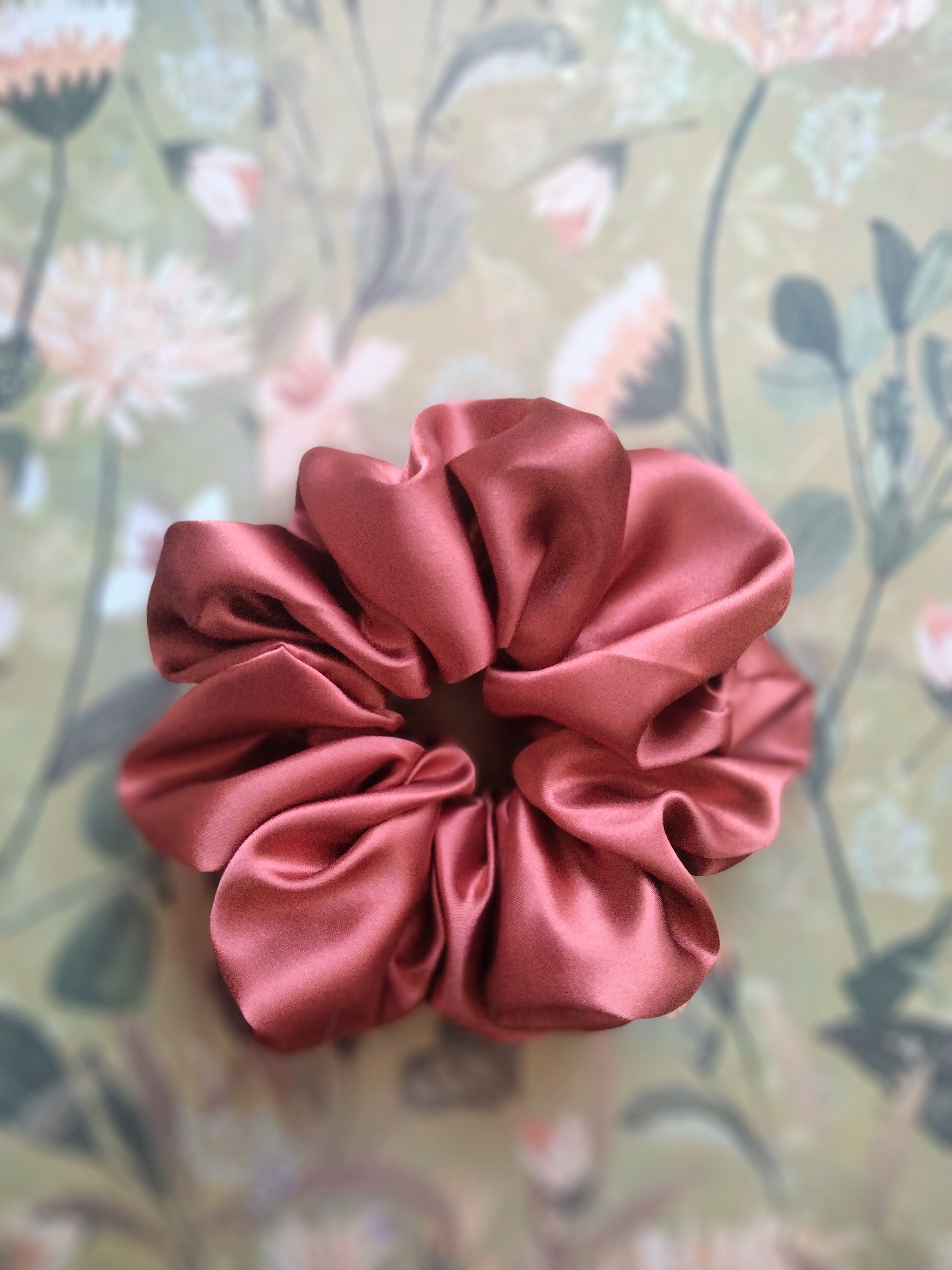 Scrunchie satin bronce