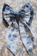 Bow floral jean blue