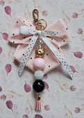 Key chain bow pink