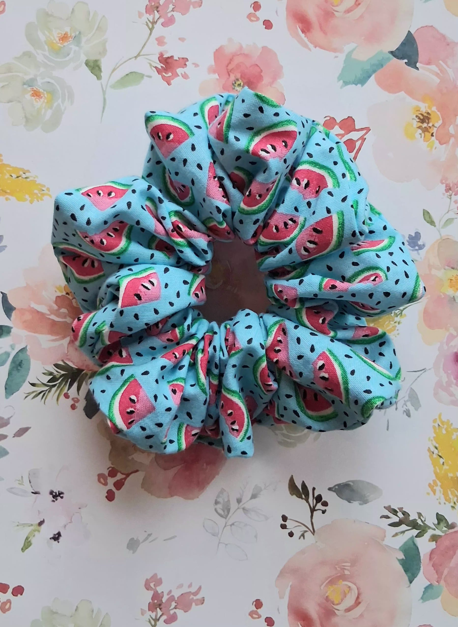 Scrunchie frutal sandía